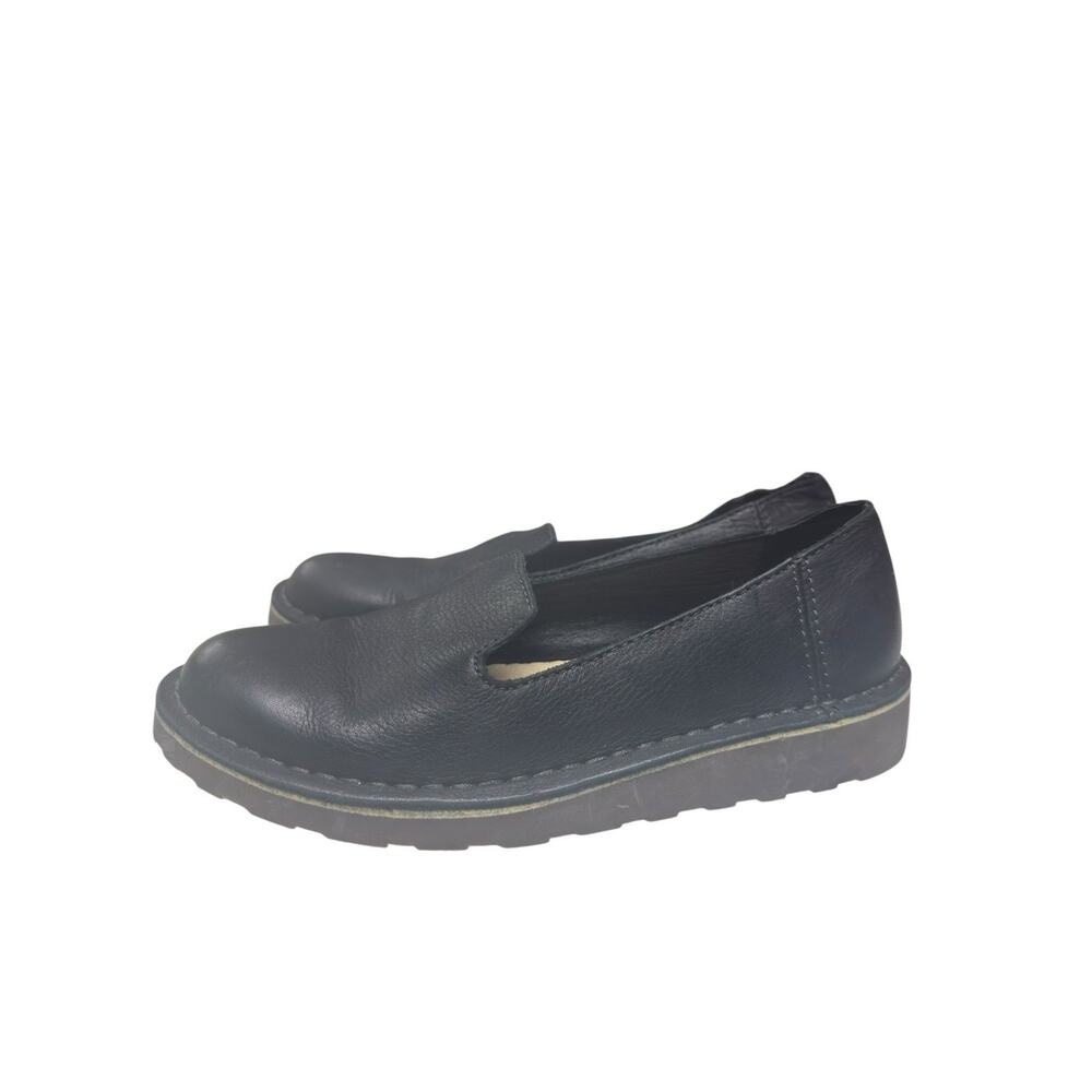 L.L.Bean Black Leather Slip On Loafers Comfort Work Shoes Women’s 7M